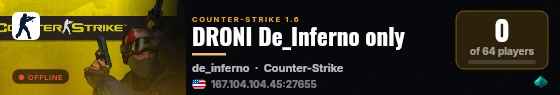 DRONI De_Inferno only live status badge