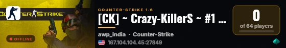 [CK] ~ Crazy-KillerS ~ #1 Mcbo live status badge