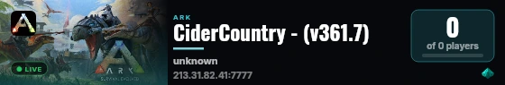 CiderCountry - (v361.7) live status badge
