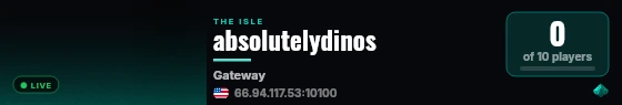 absolutelydinos live status badge
