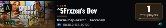 ^5Frxzen's Dev live status badge