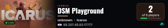 DSM Playground live status badge