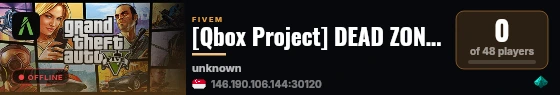 [Qbox Project] DEAD ZONE ROLEPLAY live status badge