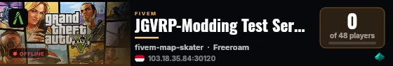 JGVRP-Modding Test Server live status badge