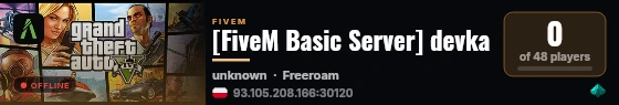 [FiveM Basic Server] devka live status badge