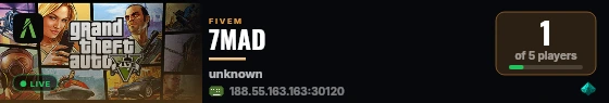7MAD live status badge