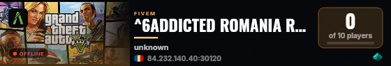 ^6ADDICTED ROMANIA ROLEPLAY -- SOON live status badge