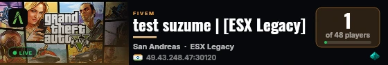 test suzume | [ESX Legacy] live status badge