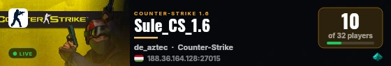 Sule_CS_1.6 live status badge