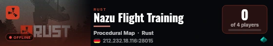 Nazu Flight Training live status badge