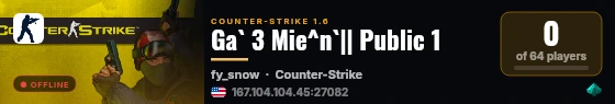Ga` 3 Mie^n`|| Public 1 live status badge