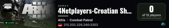 4Netplayers-Croatian Shadow Private Military Corps live status badge