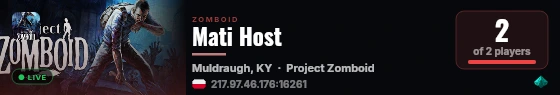 Mati Host live status badge