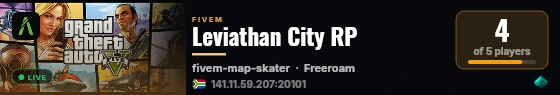Leviathan City RP live status badge