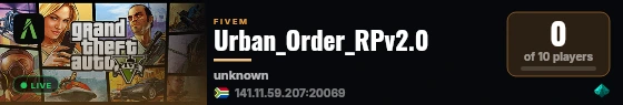 Urban_Order_RPv2.0 live status badge