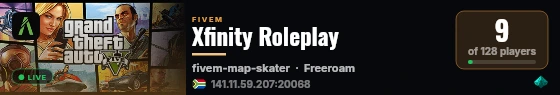 Xfinity Roleplay live status badge