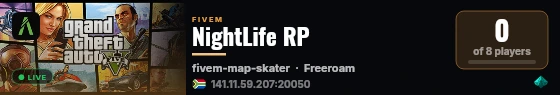 NightLife RP live status badge
