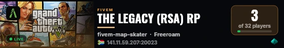 THE LEGACY (RSA) RP live status badge