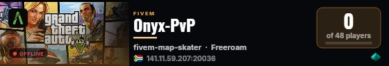 Onyx-PvP live status badge