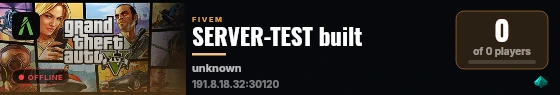 SERVER-TEST built live status badge