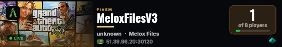 MeloxFilesV3 live status badge