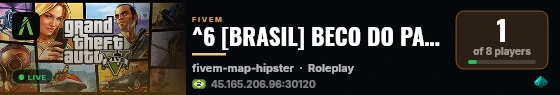 ^6 [BRASIL] BECO DO PAULO CITY live status badge