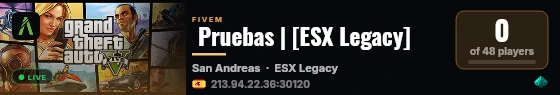  Pruebas | [ESX Legacy] live status badge