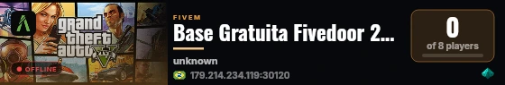 Base Gratuita Fivedoor 2026  live status badge