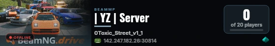 | YZ | Server live status badge