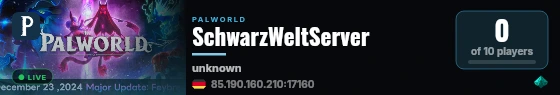 SchwarzWeltServer live status badge