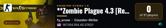 Hungary Team #1 Level Quality CS 1.6 live status badge