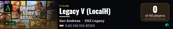 Legacy V (LocalH) live status badge