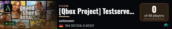 [Qbox Project] Testserver QBX live status badge