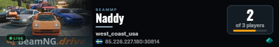 Naddy live status badge
