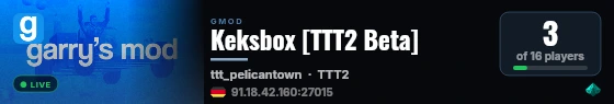 Keksbox [TTT2 Beta] live status badge
