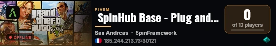  SpinHub Base - Plug and Play live status badge