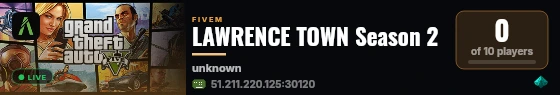 LAWRENCE TOWN Season 2 live status badge