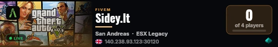 Sidey.lt live status badge