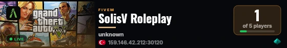 SolisV Roleplay live status badge