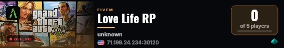 Love Life RP live status badge