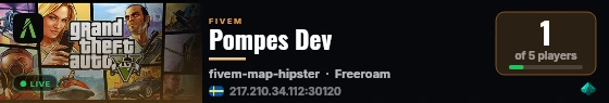 Pompes Dev live status badge