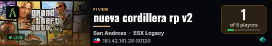nueva cordillera rp v2 live status badge
