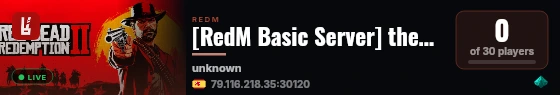 [RedM Basic Server] thewild live status badge