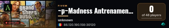 ~p~Madness Antrenamente live status badge