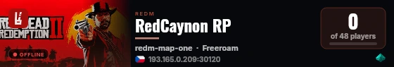 RedCaynon RP live status badge