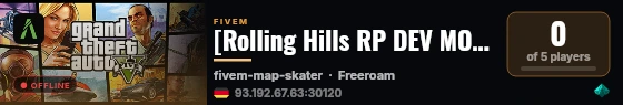 [Rolling Hills RP DEV MODE!] live status badge