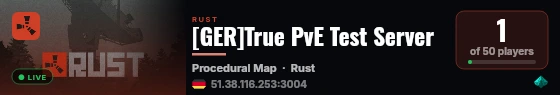 [GER]True PvE Test Server live status badge