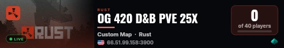 OG 420 D&B PVE 25X live status badge