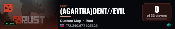 (AGARTHA)DENT//EVIL live status badge