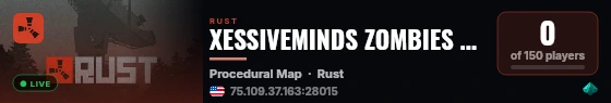 XESSIVEMINDS ZOMBIES TAKE OVER live status badge